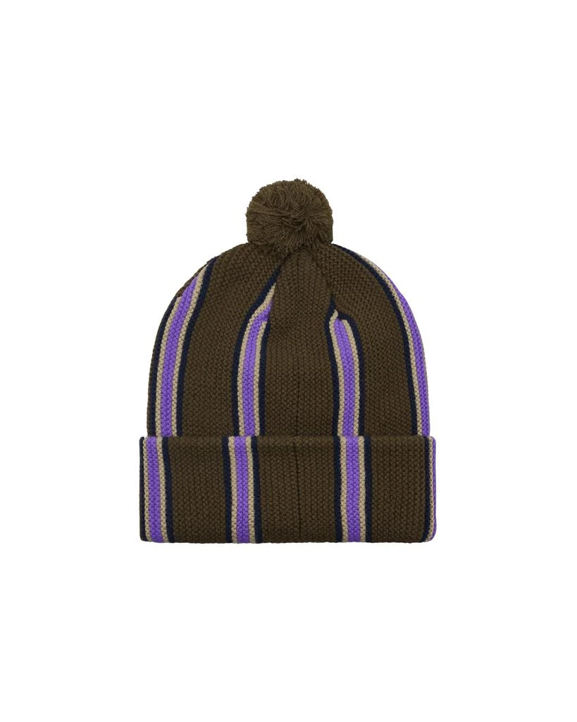 商品STUSSY|Striped Pom Beanie Green,价格¥198,第3张图片详细描述