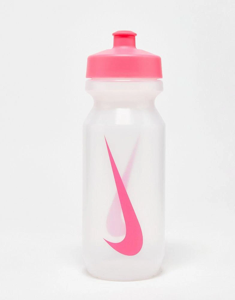 商品NIKE|Nike Training Big Mouth 2.0 625ml water bottle in clear with pink swoosh,价格¥101,第1张图片