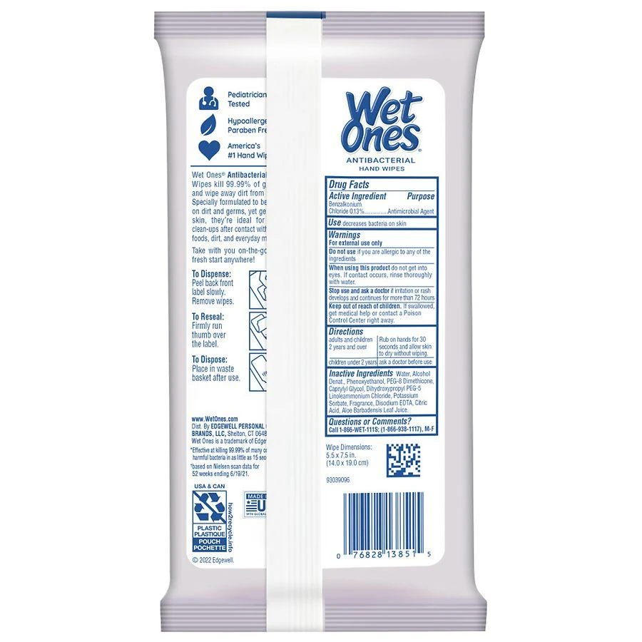 商品Wet Ones|Antibacterial Hand Wipes Lavender,价格¥23,第2张图片详细描述