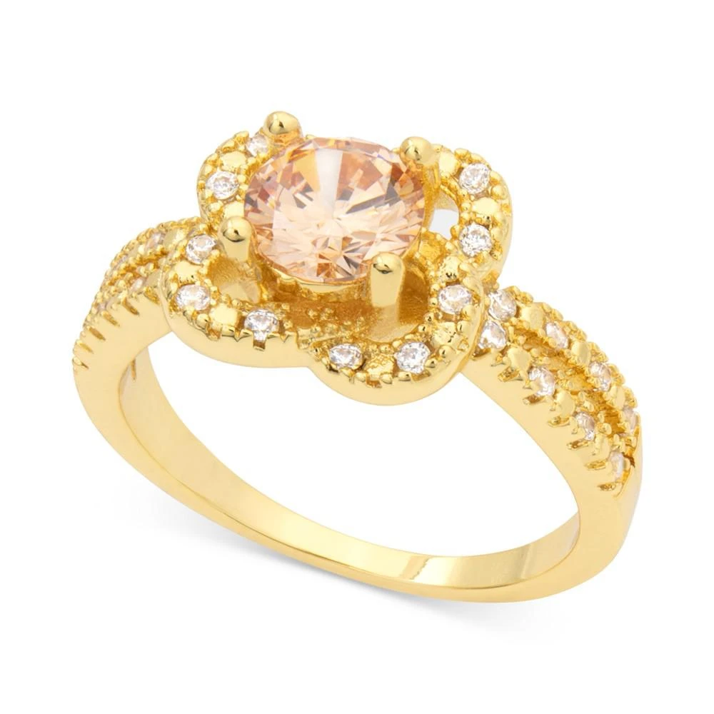 商品Charter Club|Gold-Tone Cubic Zirconia Knot Flower Ring, Created for Macy's,价格¥44,第1张图片