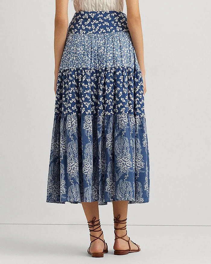 商品Ralph Lauren|Patchwork Floral Tiered Maxi Skirt,价格¥523,第3张图片详细描述