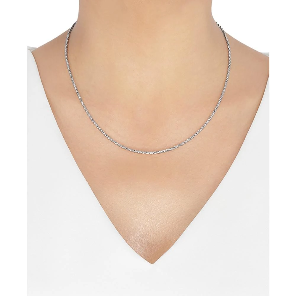 商品Macy's|Glitter Rope 18" Chain Necklace in 14k White Gold,价格¥2233,第2张图片详细描述