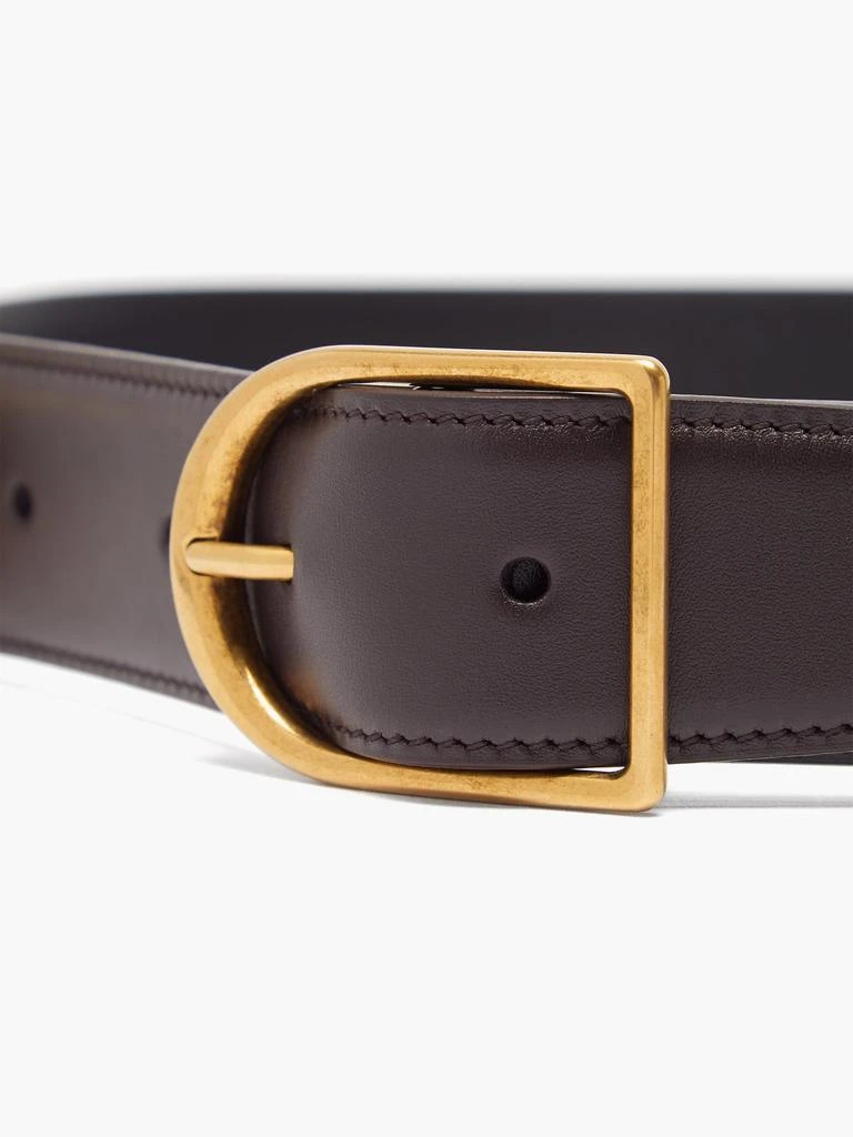 商品Yves Saint Laurent|Double-buckle leather belt,价格¥5960,第4张图片详细描述