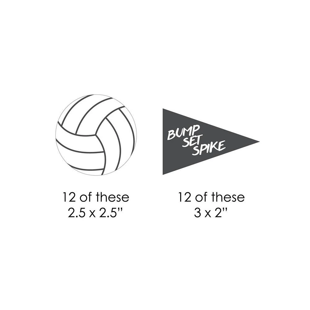 商品Big Dot of Happiness|Bump, Set, Spike - Volleyball Paper Straw Decor - Striped Decor Straws - 24 Ct,价格¥119,第3张图片详细描述