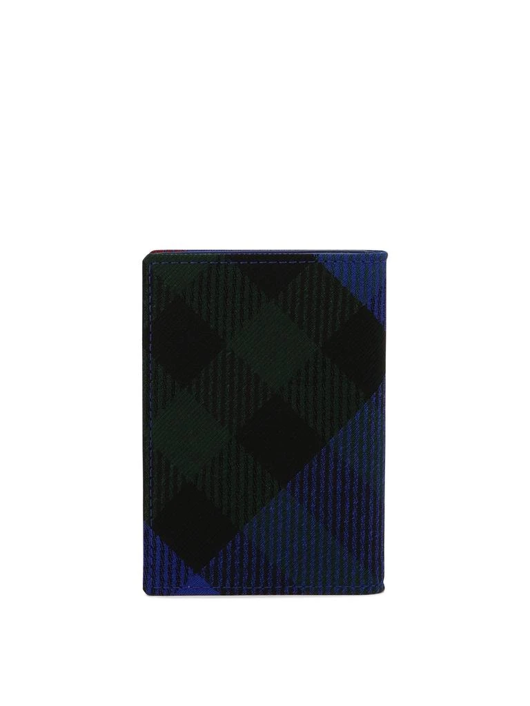 商品Burberry|Check Card Holder Wallets & Card Holders Blue,价格¥900,第3张图片详细描述