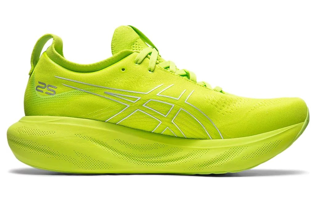 商品[国内直发] Asics|GEL-Nimbus 25 舒适 织物耐磨透气 低帮 马拉松跑步鞋 男款 荧光绿,价格¥1708,第3张图片详细描述