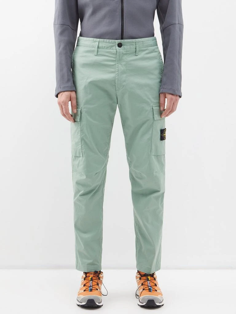 商品Stone Island|Cotton-blend twill cargo trousers,价格¥2792,第1张图片