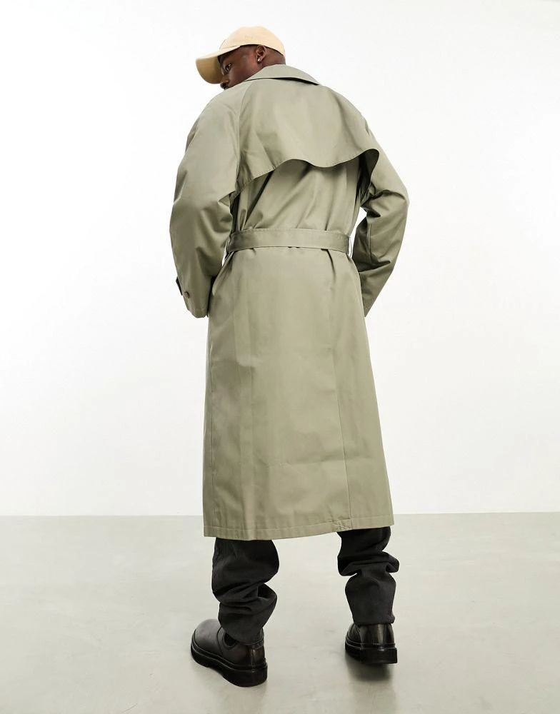 商品ASOS|ASOS DESIGN extreme oversized trench coat in khaki,价格¥288,第3张图片详细描述