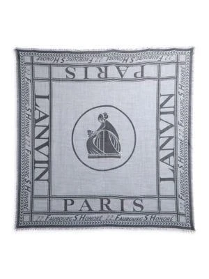 商品Lanvin|Print Virgin Wool & Silk Scarf,价格¥1390,第2张图片详细描述