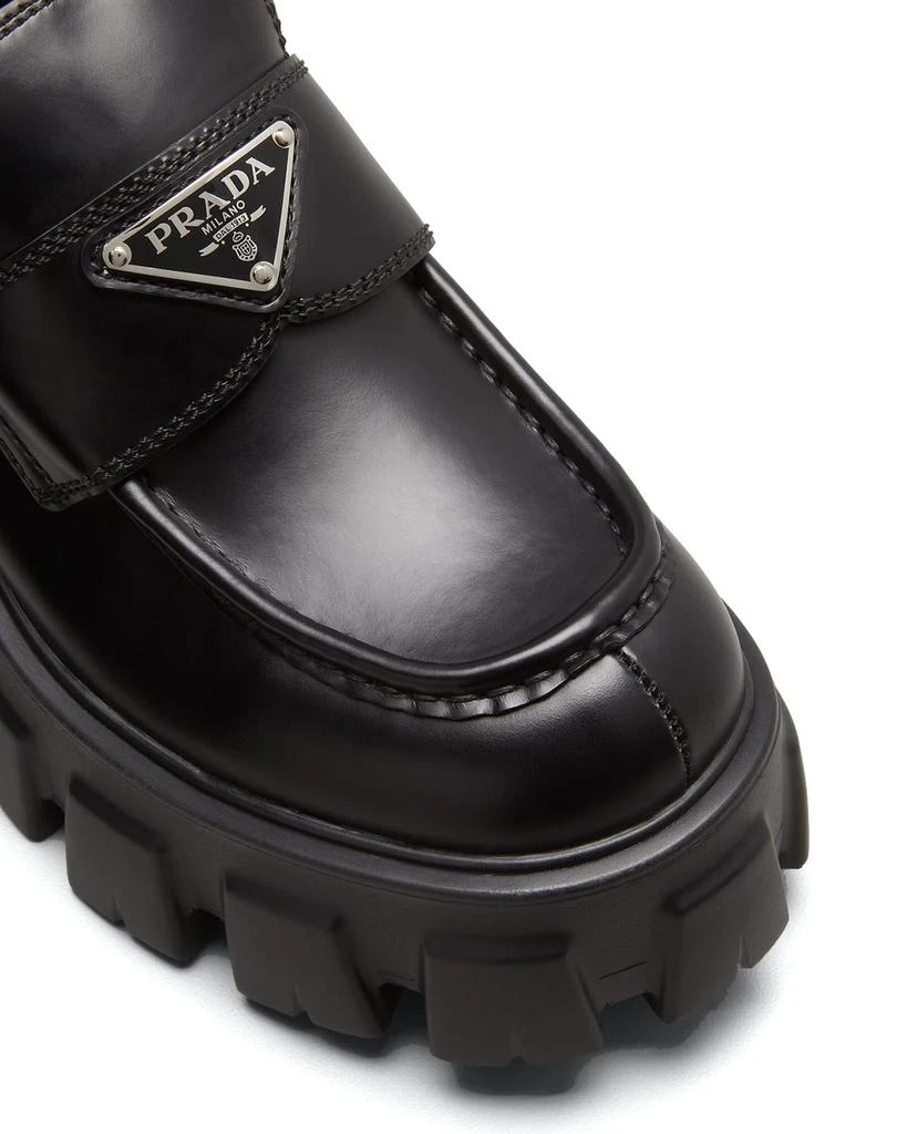 商品Prada|Monolith Leather Logo Platform Loafers,价格¥9520,第4张图片详细描述