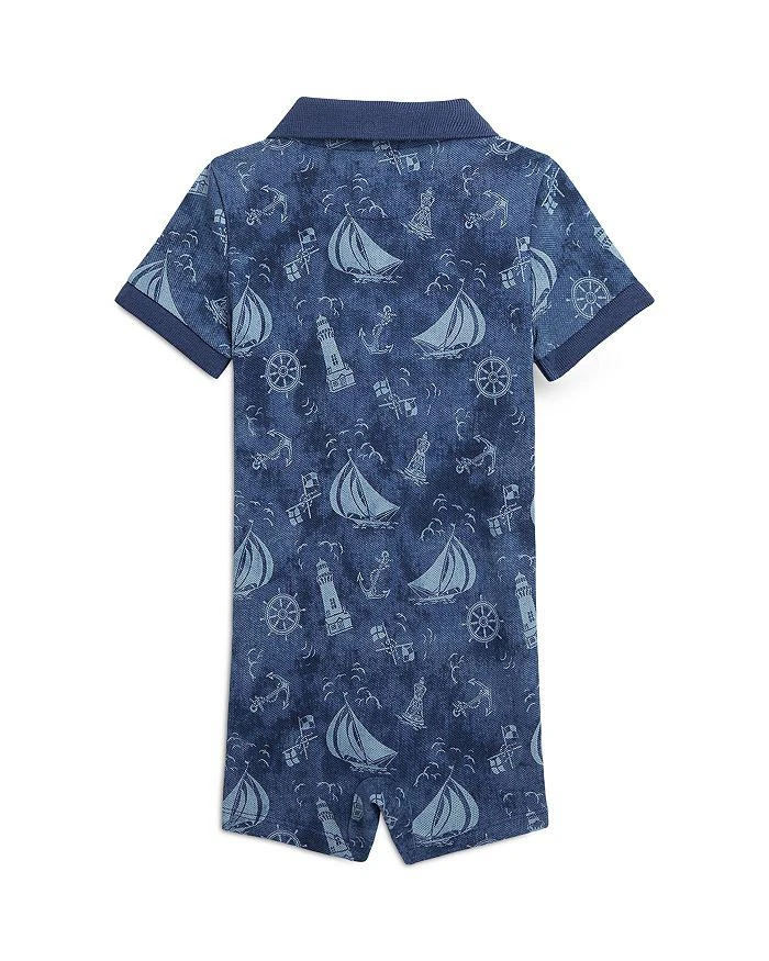 商品Ralph Lauren|Boys' Nautical Print Mesh Polo Shortalls - Baby,价格¥122,第2张图片详细描述