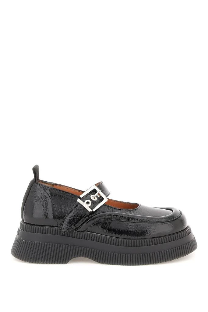 商品Ganni|PATENT LEATHER CREEPERS MARY JANE,价格¥1664,第1张图片