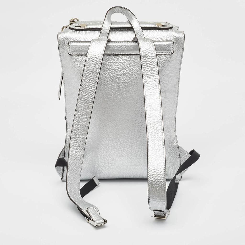 商品[二手商品] Fendi|Fendi Silver Selleria Leather Slim Backpack,价格¥3735,第4张图片详细描述