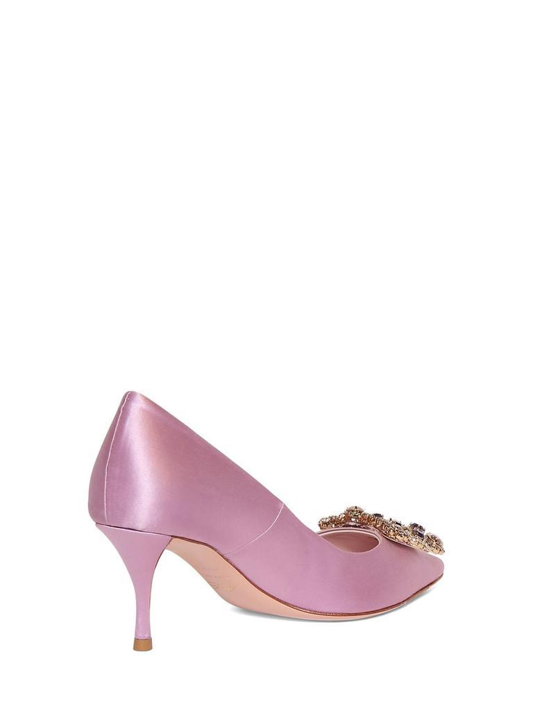 商品Roger Vivier|65mm Flower Crystal & Satin Pumps,价格¥14952,第3张图片详细描述