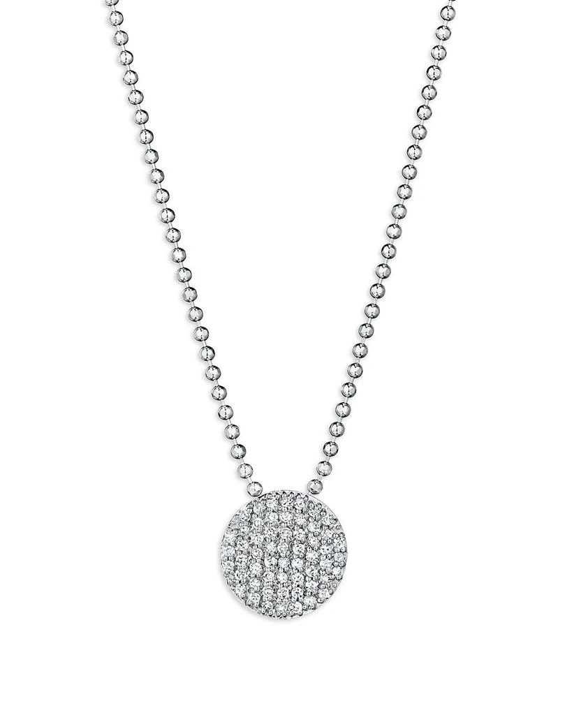 商品Phillips House|14K White Gold Affair Diamond Pavé Mini Disc Chain Pendant Necklace, 16-18",价格¥14617,第1张图片