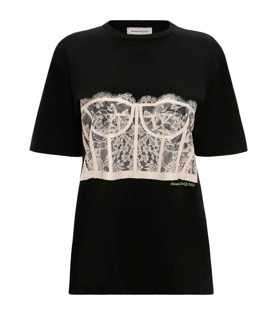 商品Alexander McQueen|Corset-Detail T-Shirt,价格¥3605,第1张图片