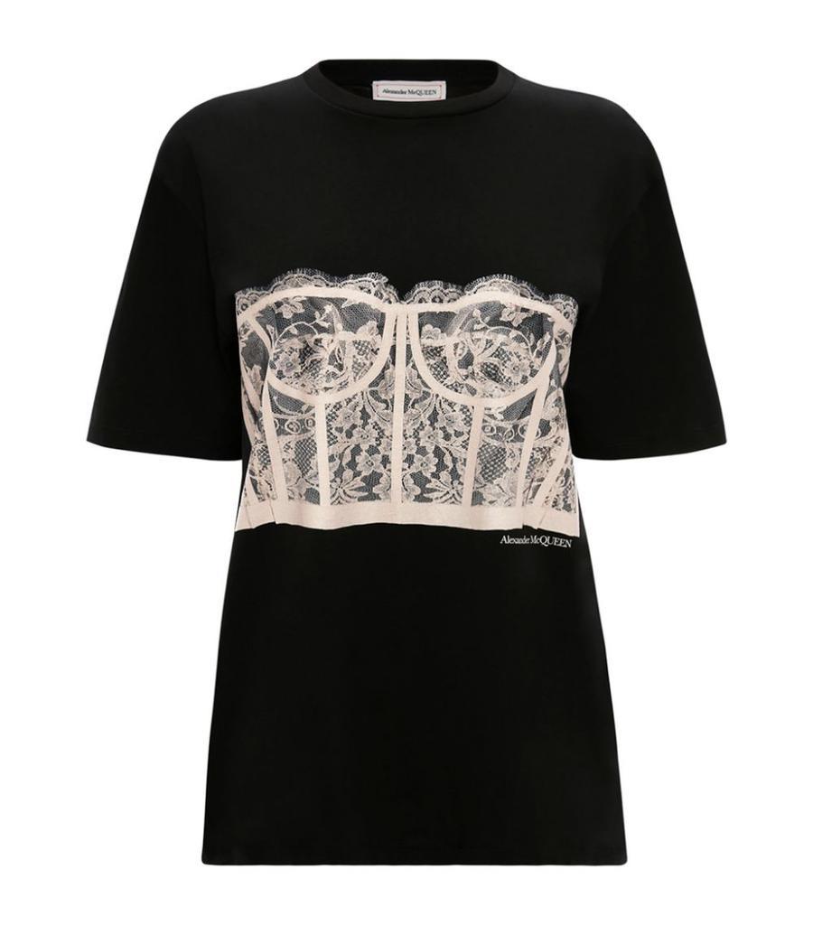 商品Alexander McQueen|Corset-Detail T-Shirt,价格¥3193,第1张图片