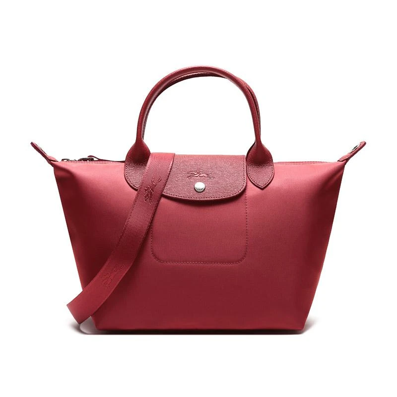 商品[国内直发] Longchamp|珑骧 LONGCHAMP 送女友 奢侈品 女士LE PLIAGE NEO系列小号红色织物短柄手提单肩斜挎包饺子包 1512 598 545,价格¥879,第1张图片