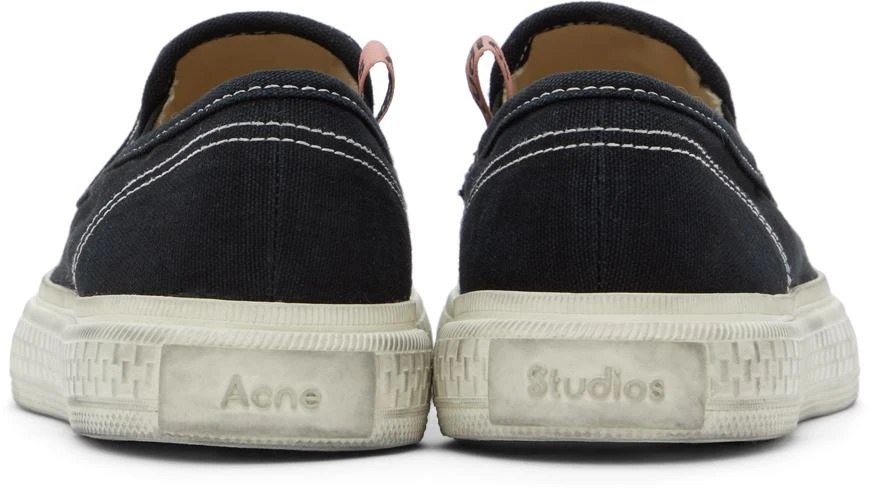 商品Acne Studios|Black Canvas Slip-On Sneakers,价格¥608,第4张图片详细描述
