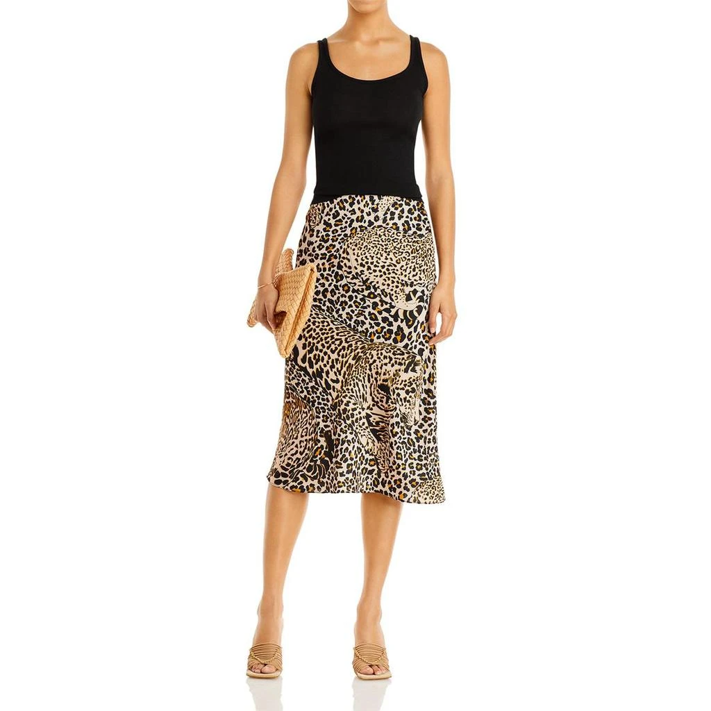 商品AQUA|Aqua Womens Parrot Slip Animal Print Pull On Midi Skirt,价格¥77,第1张图片