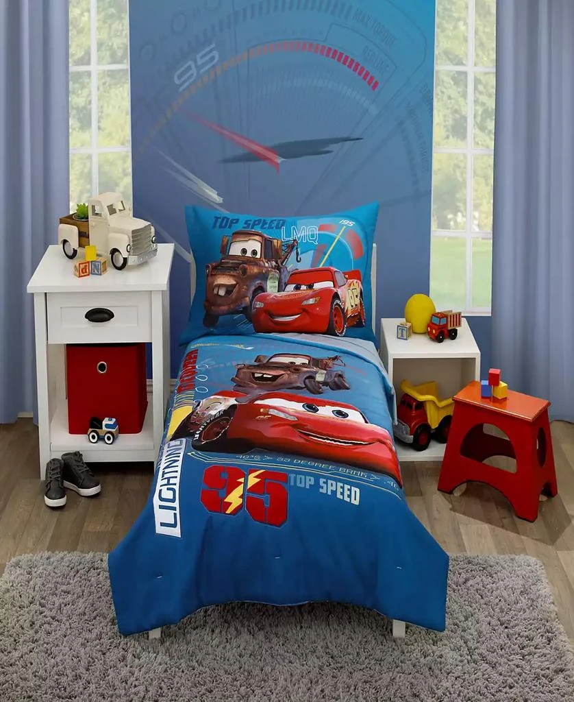 商品Disney|Cars Piston Cup 4 Piece Toddler Bed Set,价格¥301,第1张图片