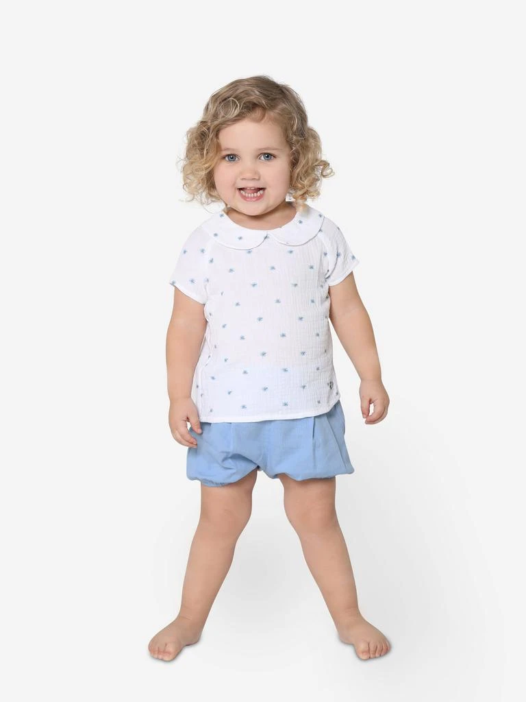 商品Paz Rodriguez|Paz Rodriguez Baby Boys Blouse And Shorts Set in Blue,价格¥339,第1张图片