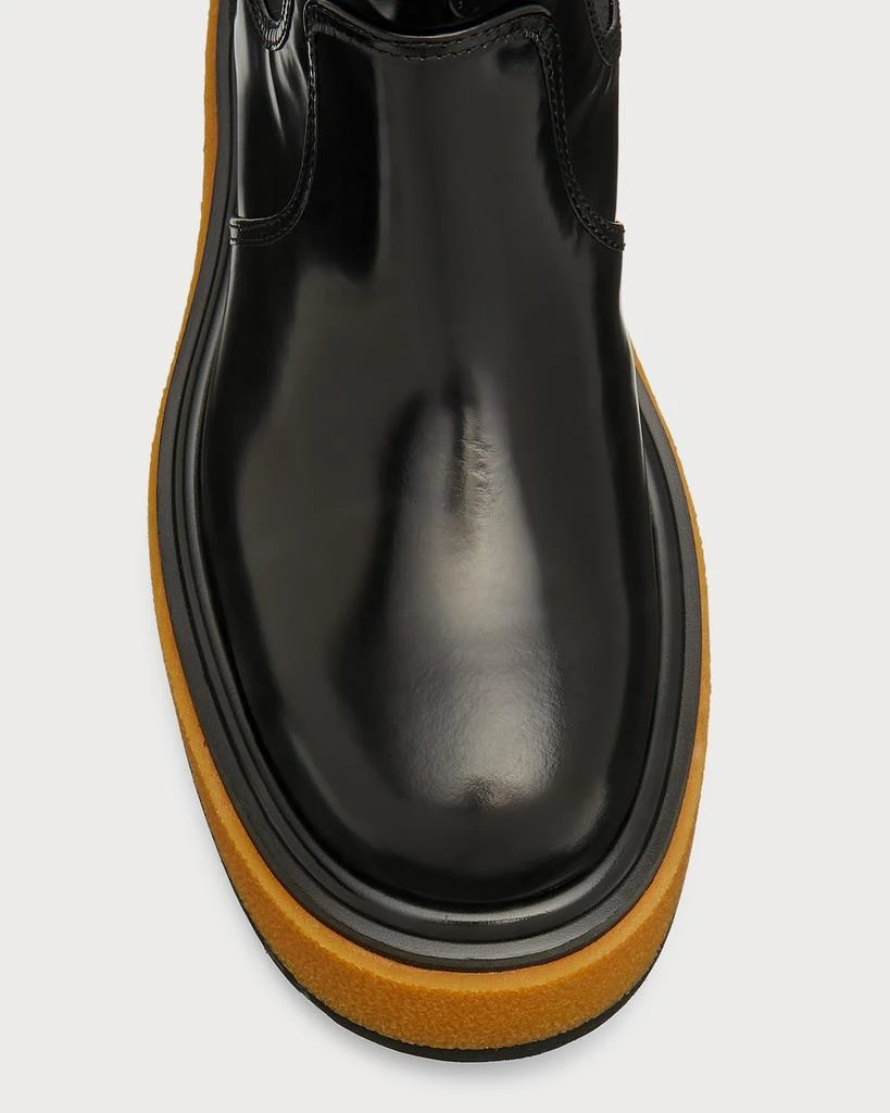 Men's Beatle Elastic Logo Leather Chelsea Boots 商品
