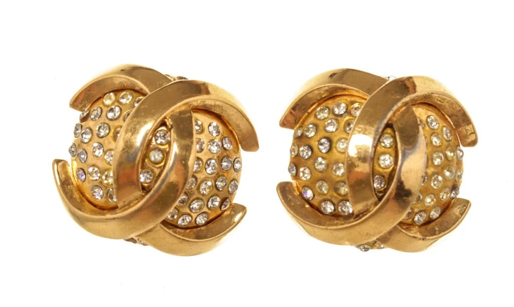 商品[二手商品] Chanel|Chanel Rhinestone Clip-On Earrings,价格¥11190,第1张图片