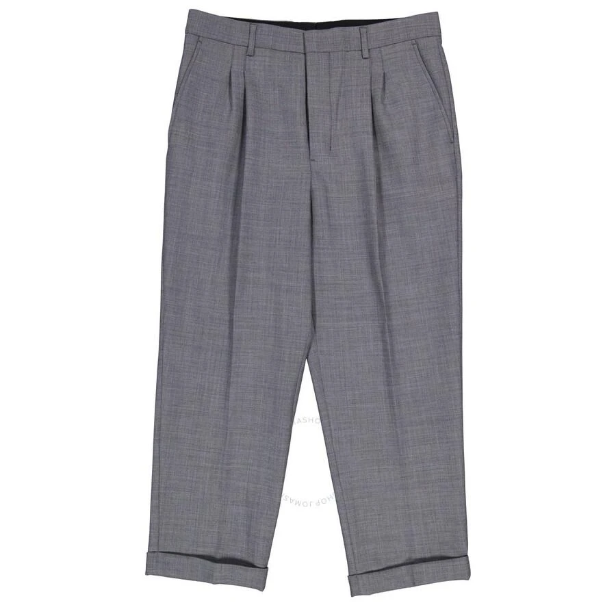 商品AMI|Men's Gris Chine Carott Fit Trousers,价格¥1024,第1张图片