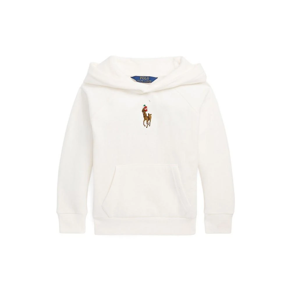 商品Ralph Lauren|Toddler and Little Girls Big Pony Fleece Hoodie,价格¥157,第1张图片