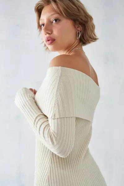 商品Urban Outfitters|UO Tori Off-The-Shoulder Knit Mini Dress,价格¥522,第3张图片详细描述