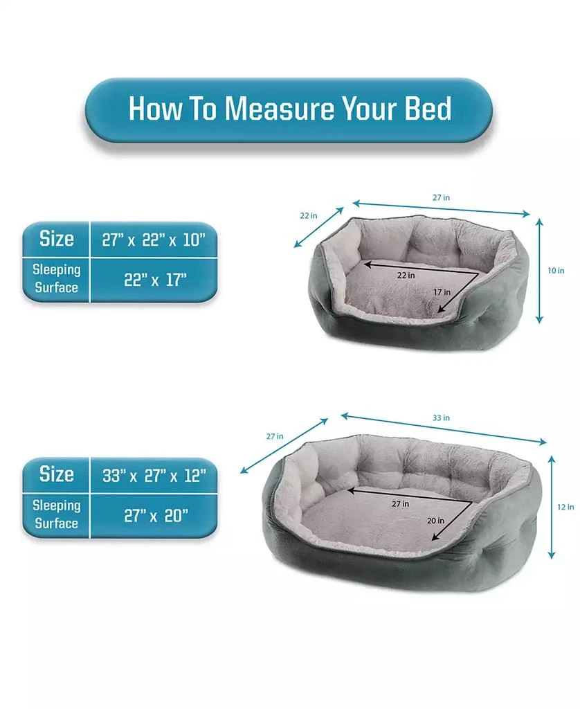 商品Macy's|Arlee Cozy Oval Round Cuddler Pet Dog Bed,价格¥815,第4张图片详细描述