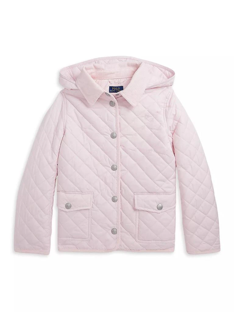 商品Ralph Lauren|Little Girl's & Girl's Quilted Hooded Jacket,价格¥769,第1张图片