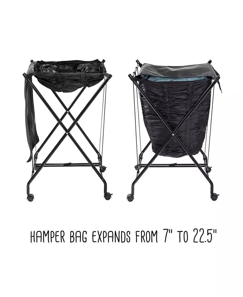 商品Honey Can Do|Single Bounce Back Hamper No Bend Laundry Basket on Wheels with Lid,价格¥557,第2张图片详细描述