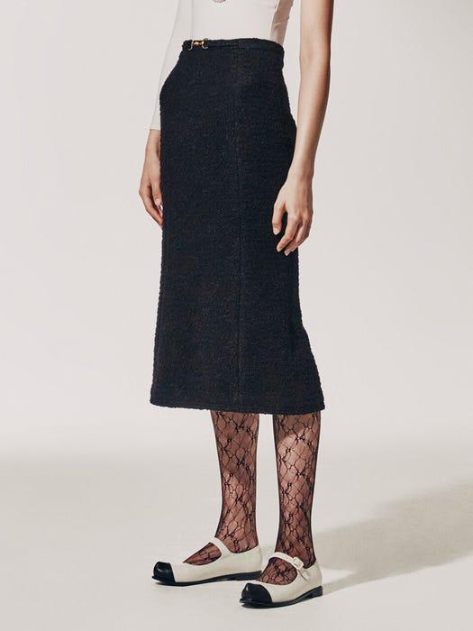 商品FRONTROW|[Tweed] Boucle Belted Tweed Skirt,价格¥946,第3张图片详细描述
