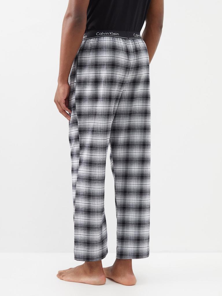 Check cotton-blend pyjama trousers商品第5张图片规格展示