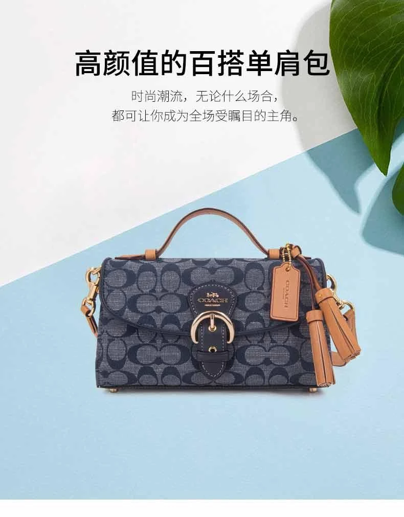 商品Coach|美国直邮COACH蔻驰专柜款女士香布蕾手提单肩包斜挎包 C8513,价格¥3488,第1张图片详细描述