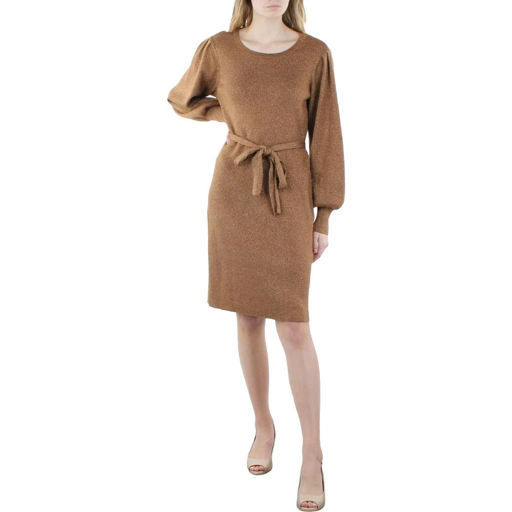 商品Calvin Klein|Womens Metallic Midi Sweaterdress,价格¥327,第3张图片详细描述