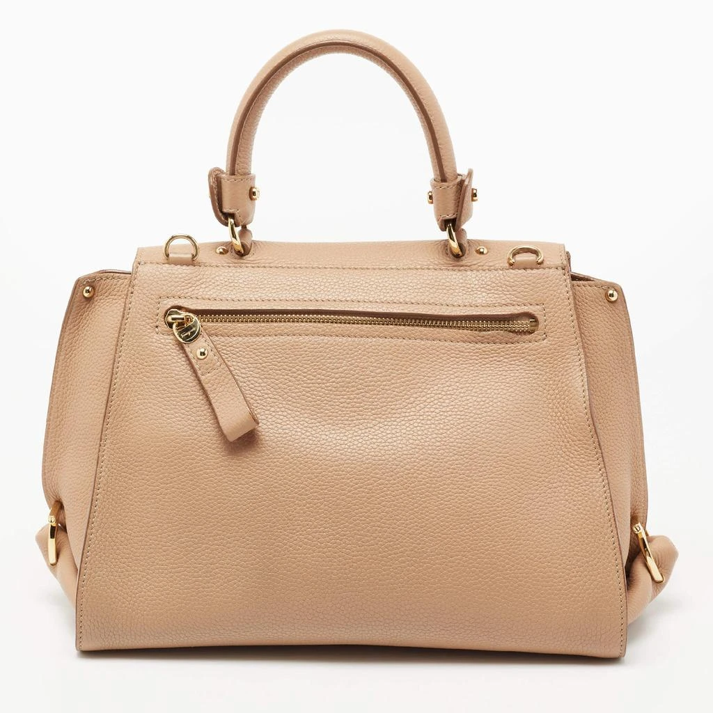 商品[二手商品] Salvatore Ferragamo|Salvatore Ferragamo Beige Leather Medium Sofia Top Handle Bag,价格¥3643,第4张图片详细描述