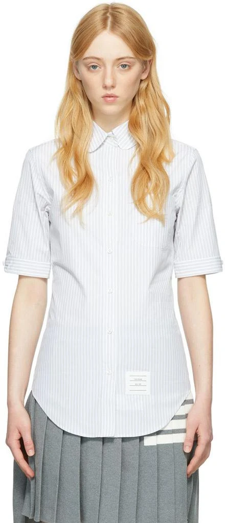 商品Thom Browne|灰色府绸衬衫,价格¥2665,第1张图片