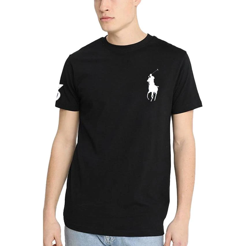 商品[国内直发] Ralph Lauren|SS23 大马标Logo刺绣圆领短袖T恤 男款 黑色,价格¥576,第10张图片详细描述