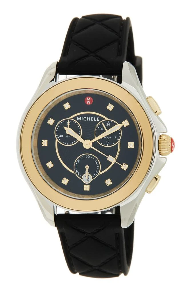 商品Michele|Cape Chrono Silicone Strap Watch,价格¥1877,第1张图片