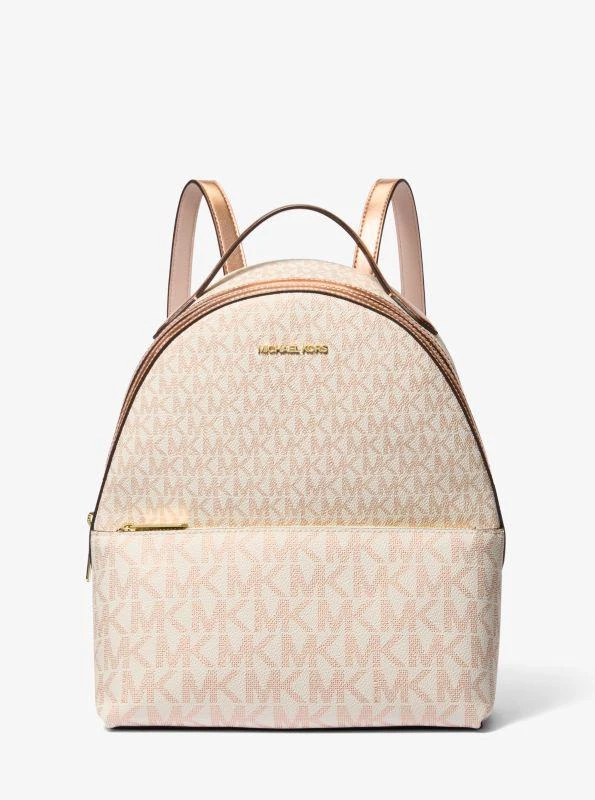 商品Michael Kors|Sheila Medium Two-Tone Signature Logo Backpack,价格¥892,第1张图片