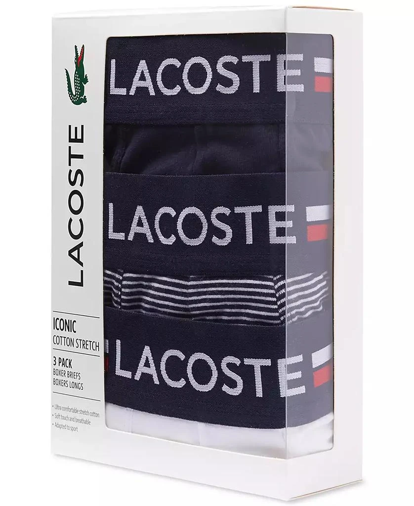 商品Lacoste|Men's Stretch Cotton Boxer Brief Set, 3-Pack,价格¥194,第2张图片详细描述