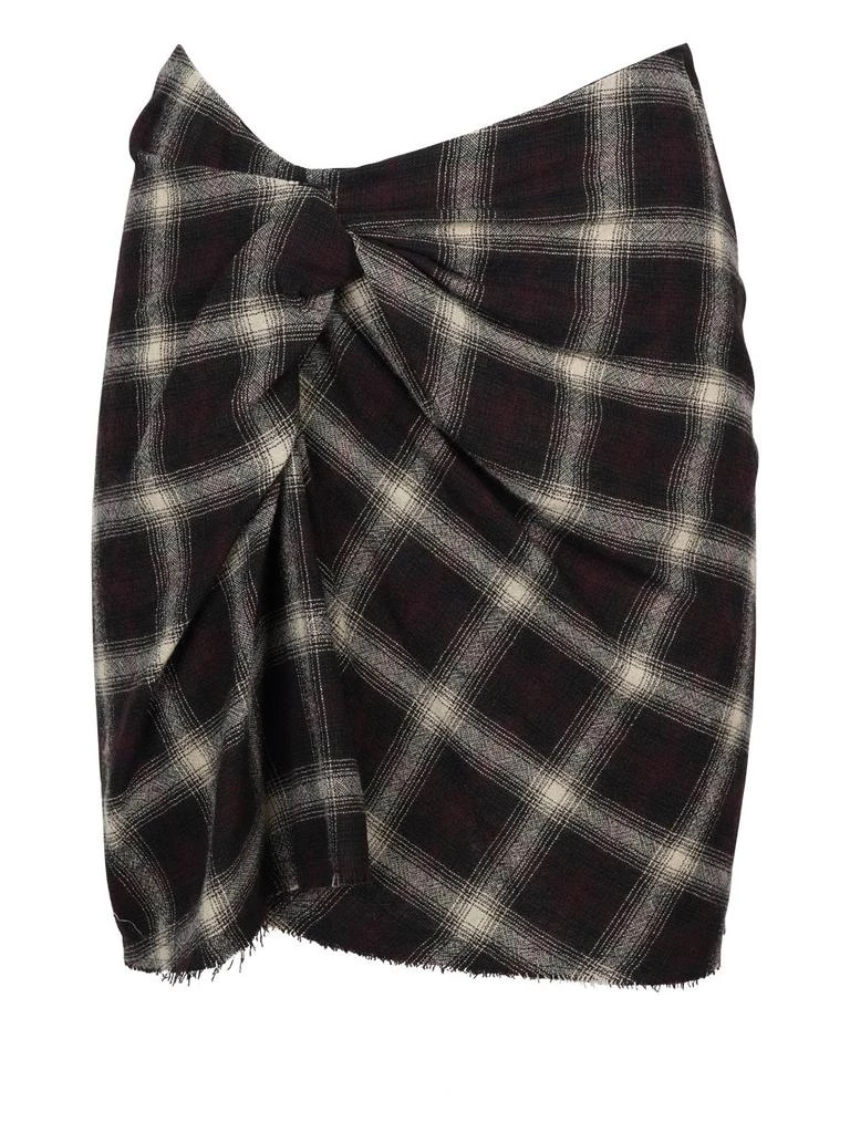 商品Isabel Marant Étoile|Isabel Marant Étoile Check-Print Ruched-Detail Mini Skirt,价格¥784,第1张图片
