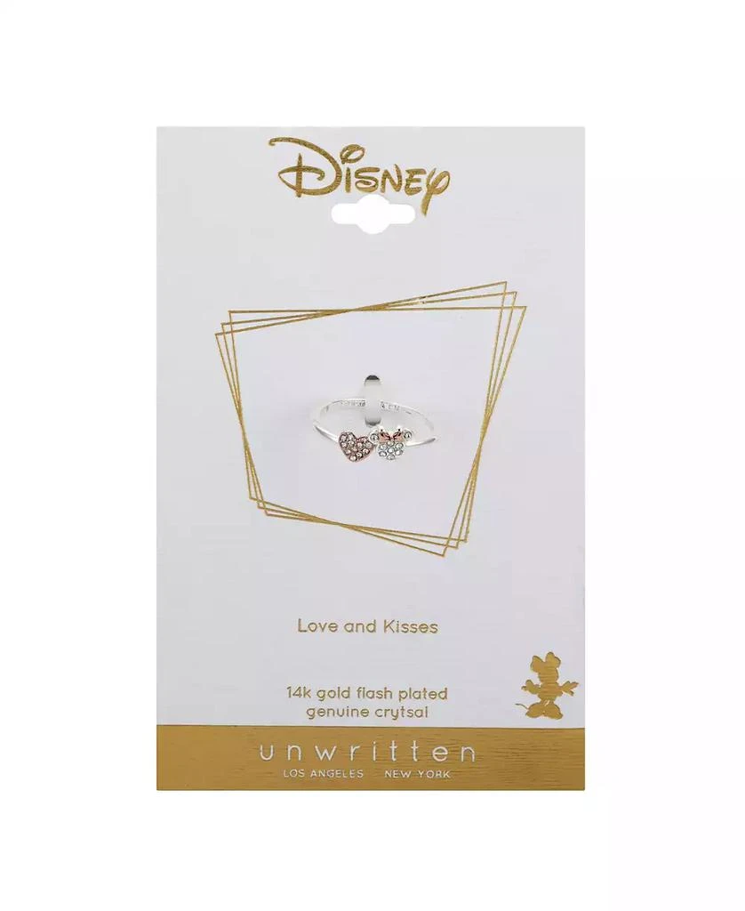 商品Disney|Pave Crystal Minnie Mouse Head with Heart Bypass Ring,价格¥120,第3张图片详细描述