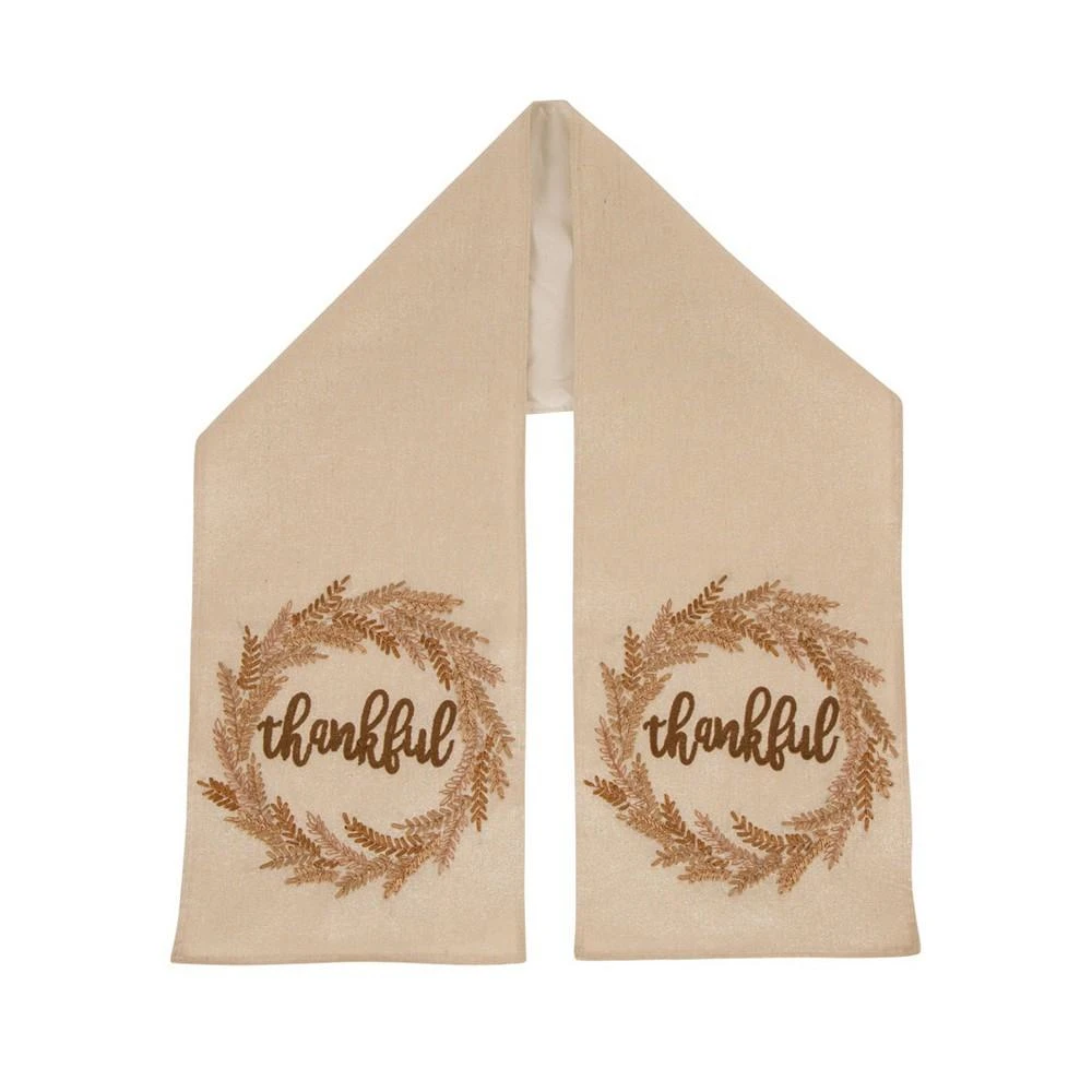 商品Glitzhome|Embroidered Thanksgiving Table Runner,价格¥531,第1张图片