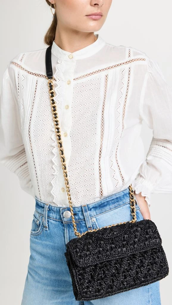 商品Tory Burch|Tory Burch Fleming 草编小号多种背法单肩包,价格¥1765,第3张图片详细描述