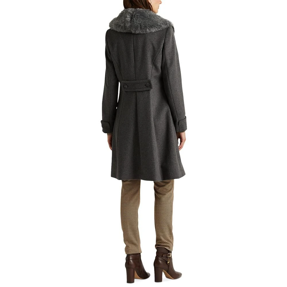 商品Ralph Lauren|Women's Faux-Fur-Trim Walker Coat, Created for Macy's,价格¥1754,第2张图片详细描述