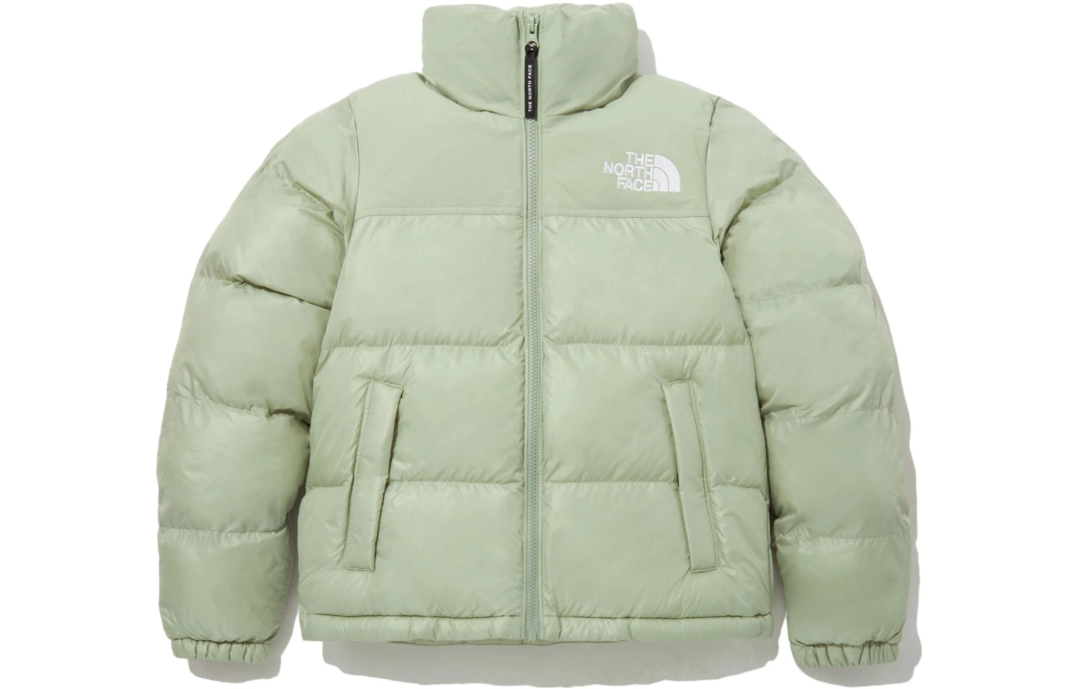 商品[国内直发] The North Face|[预售3天]北面/ FW23 Nuptse ON BALL 科技面料 纯色立领可收纳连帽面包 棉服 女款 绿色,价格¥1129,第1张图片